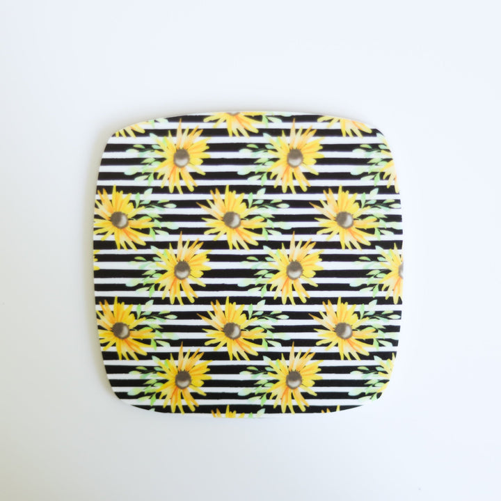 Black & White Sunflower Stripes Acrylic Pattern Sheet - CMB Pattern Acrylic