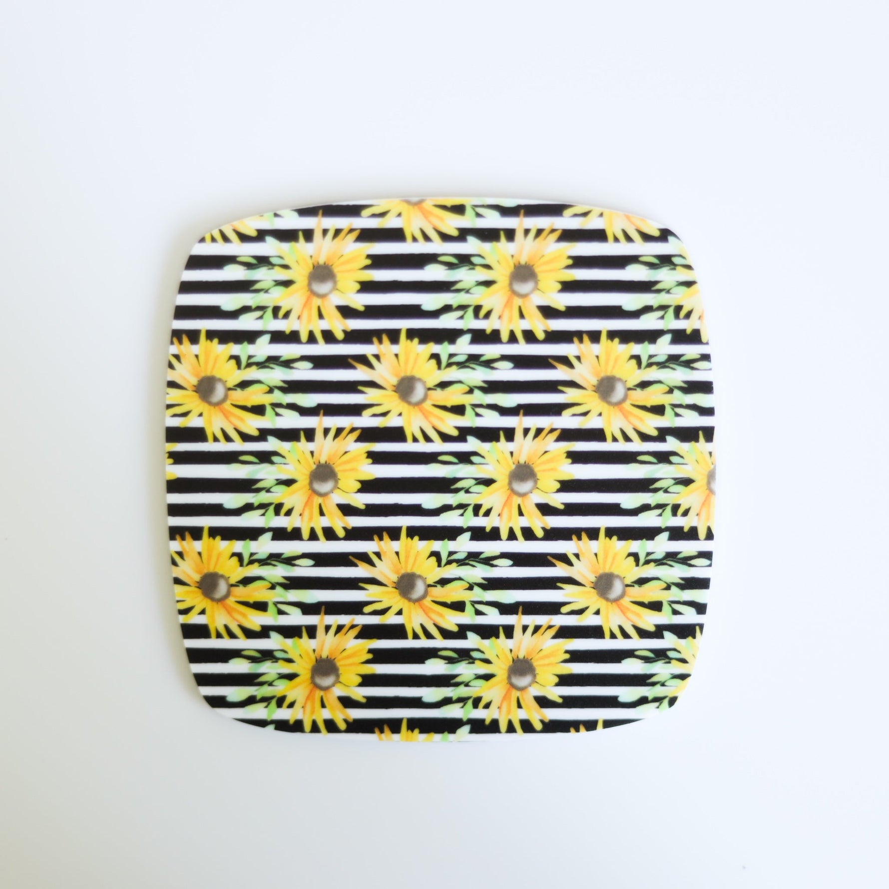 Black & White Sunflower Stripes Acrylic Pattern Sheet - CMB Pattern Acrylic