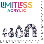 Blue Baseballs Pattern Acrylic Sheets - CMB Pattern Acrylic