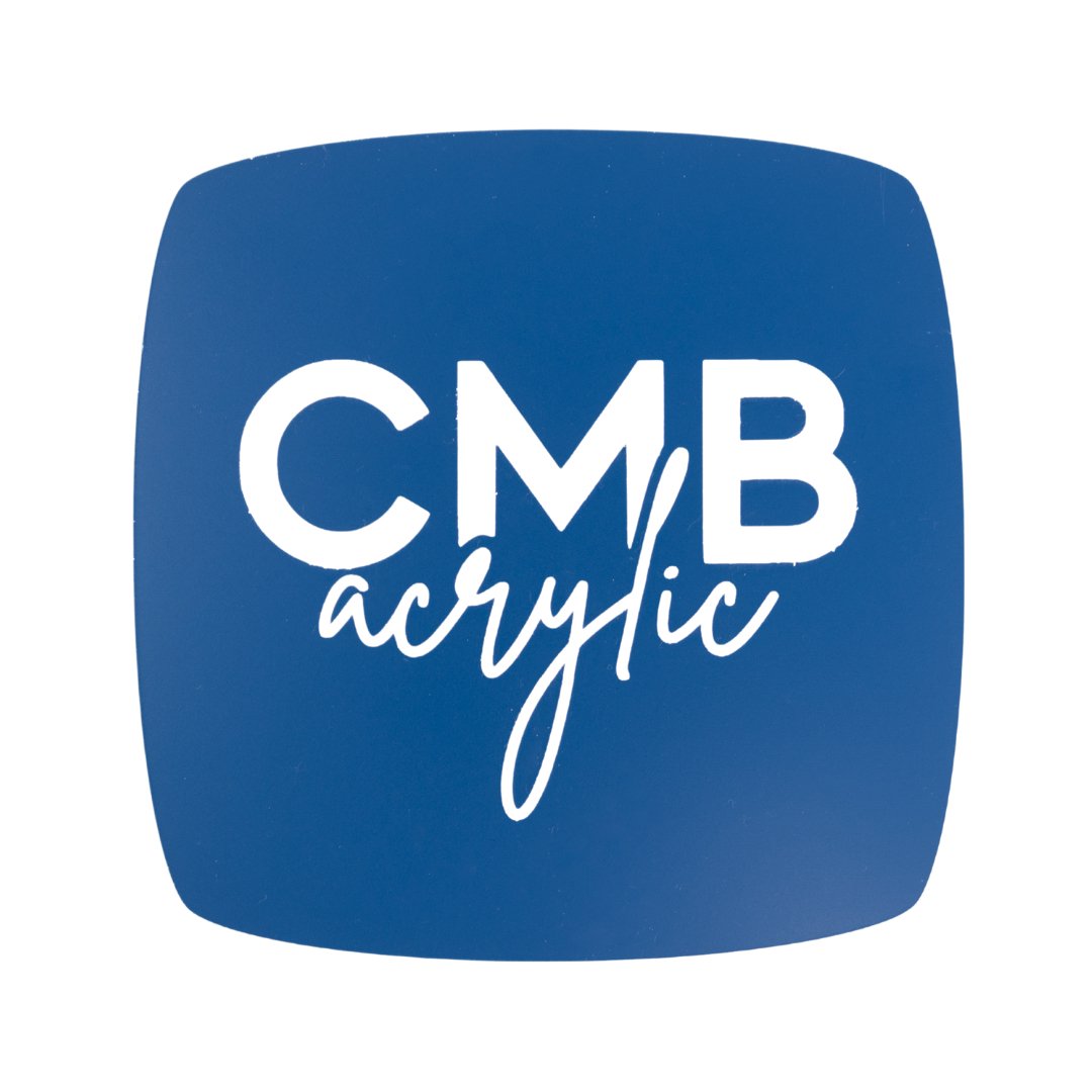 Blue Engraves White Laser XT Two Tone Acrylic | Two Tone Acrylic Sheet | CMB Acrylic