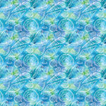 Blue & Green Watercolor Seashells Pattern Acrylic Sheets - CMB Pattern Acrylic