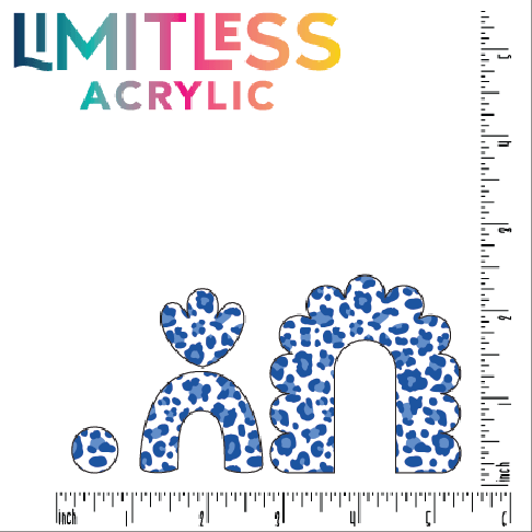 Blue Leopard 1 Pattern Acrylic Sheet - CMB Pattern Acrylic