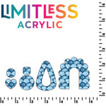 Blue Shells Pattern Acrylic Sheets - CMB Pattern Acrylic