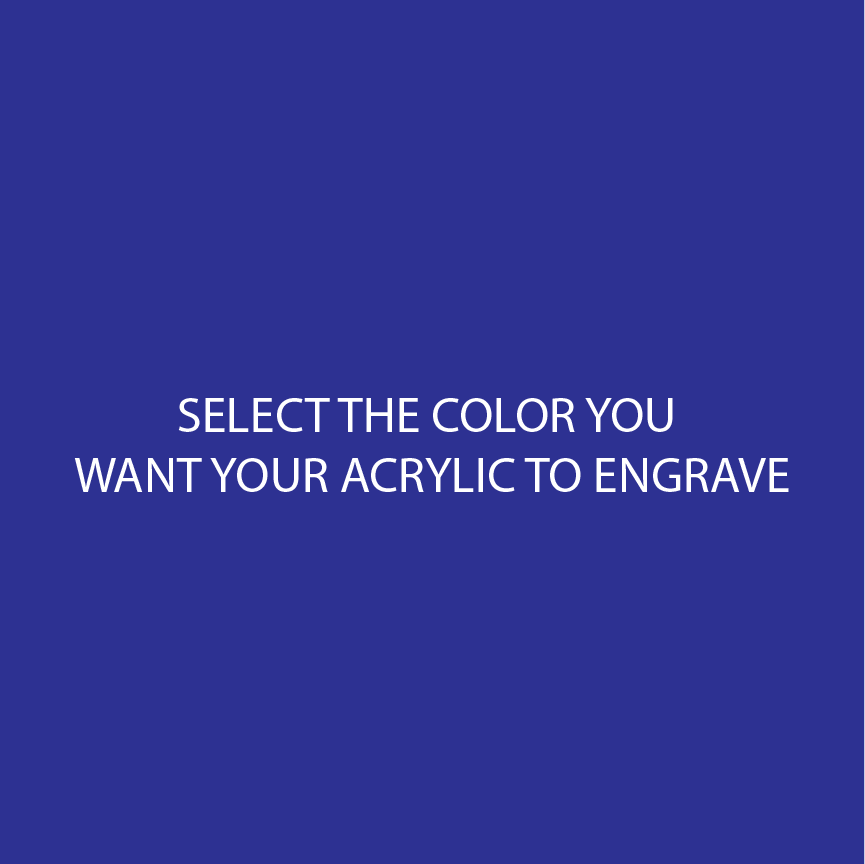 Blue Two Tone Acrylic SELECT YOUR ENGRAVE COLOR - CMB Two Tone