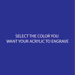 Blue Two Tone Acrylic SELECT YOUR ENGRAVE COLOR - CMB Two Tone