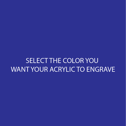 Blue Two Tone Acrylic SELECT YOUR ENGRAVE COLOR - CMB Two Tone