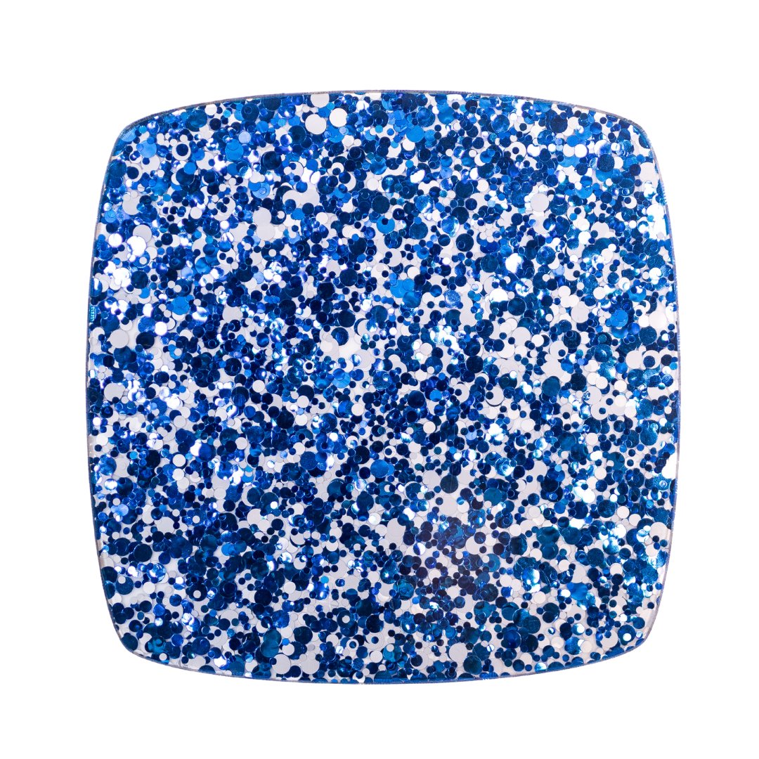Blue & White Glitter Dots Cast Acrylic | Glitter Acrylic Sheet | CMB Acrylic
