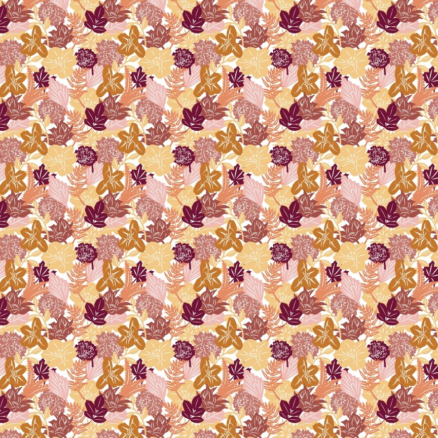 Boho Autumn Floral Pattern Acrylic Sheets - CMB Pattern Acrylic