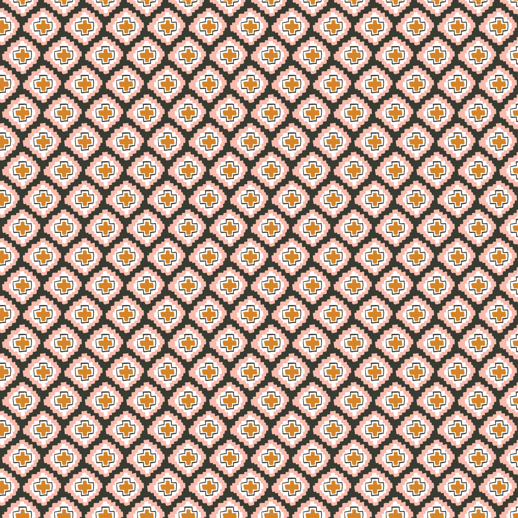 Boho Cross Diamonds Pattern Acrylic Sheets - CMB Pattern Acrylic