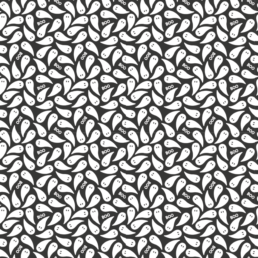 Boo Ghosts Pattern Acrylic Sheet - CMB Pattern Acrylic