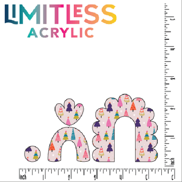 Bright Christmas Trees Pattern Acrylic Sheet - CMB Pattern Acrylic