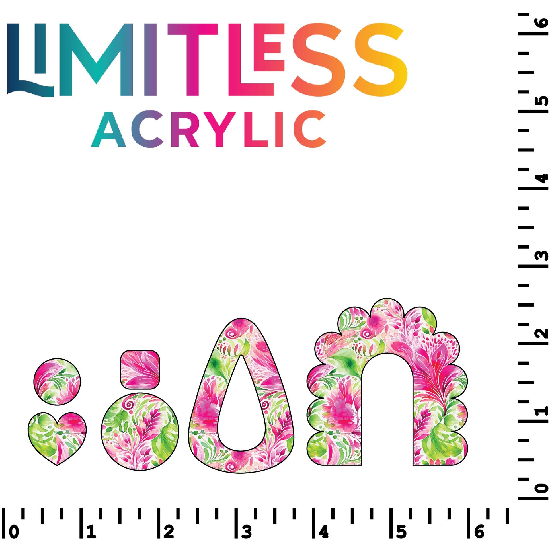 Bright Green & Pink Floral Pattern Acrylic Sheets - CMB Pattern Acrylic