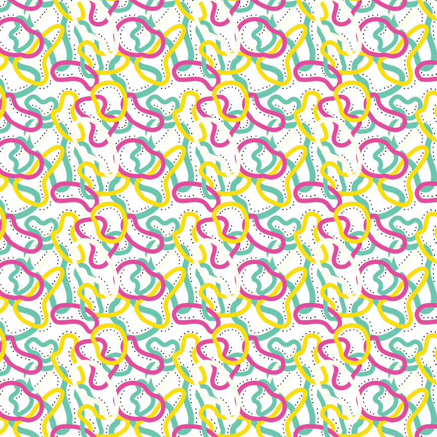 Bright Retro Swirly Swirls Pattern Acrylic Sheet - CMB Pattern Acrylic