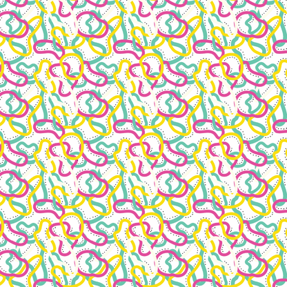 Bright Retro Swirly Swirls Pattern Acrylic Sheet - CMB Pattern Acrylic