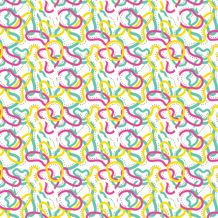 Bright Retro Swirly Swirls Pattern Acrylic Sheet - CMB Pattern Acrylic