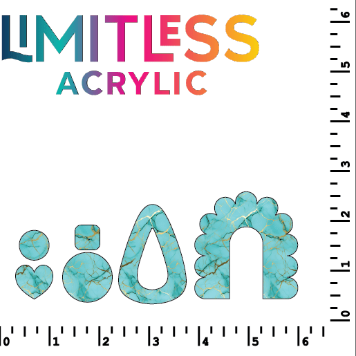 Bright Turquoise Stone Pattern Acrylic Sheets - CMB Pattern Acrylic