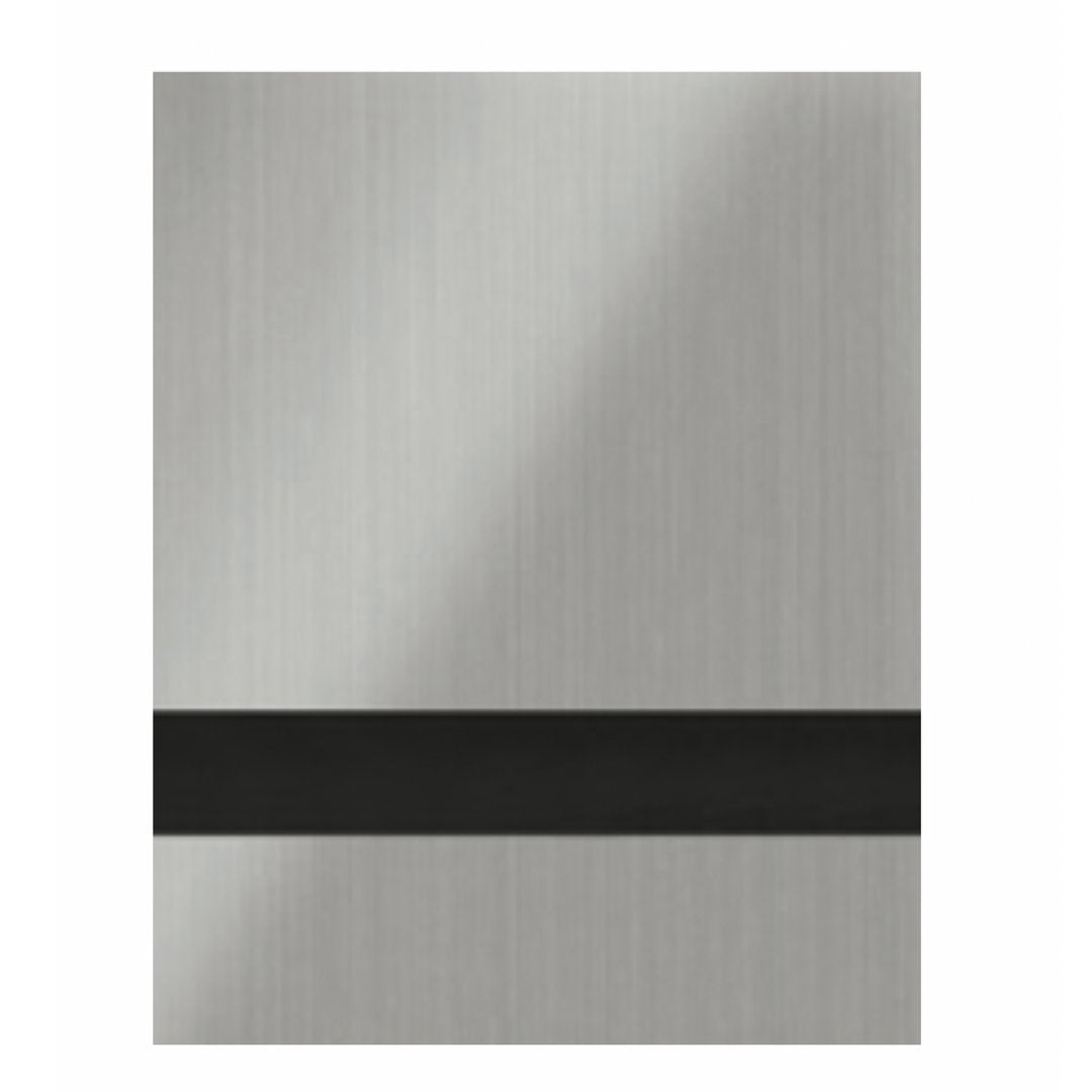 Brushed Stainless Steel Engraves Black Laser XT Two Tone Acrylic | Two Tone Acrylic Sheet | CMB Acrylic