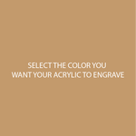 Camel Two Tone Acrylic SELECT YOUR ENGRAVE COLOR - CMB Two Tone