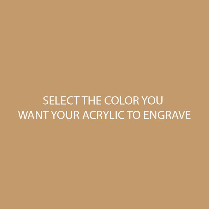 Camel Two Tone Acrylic SELECT YOUR ENGRAVE COLOR - CMB Two Tone