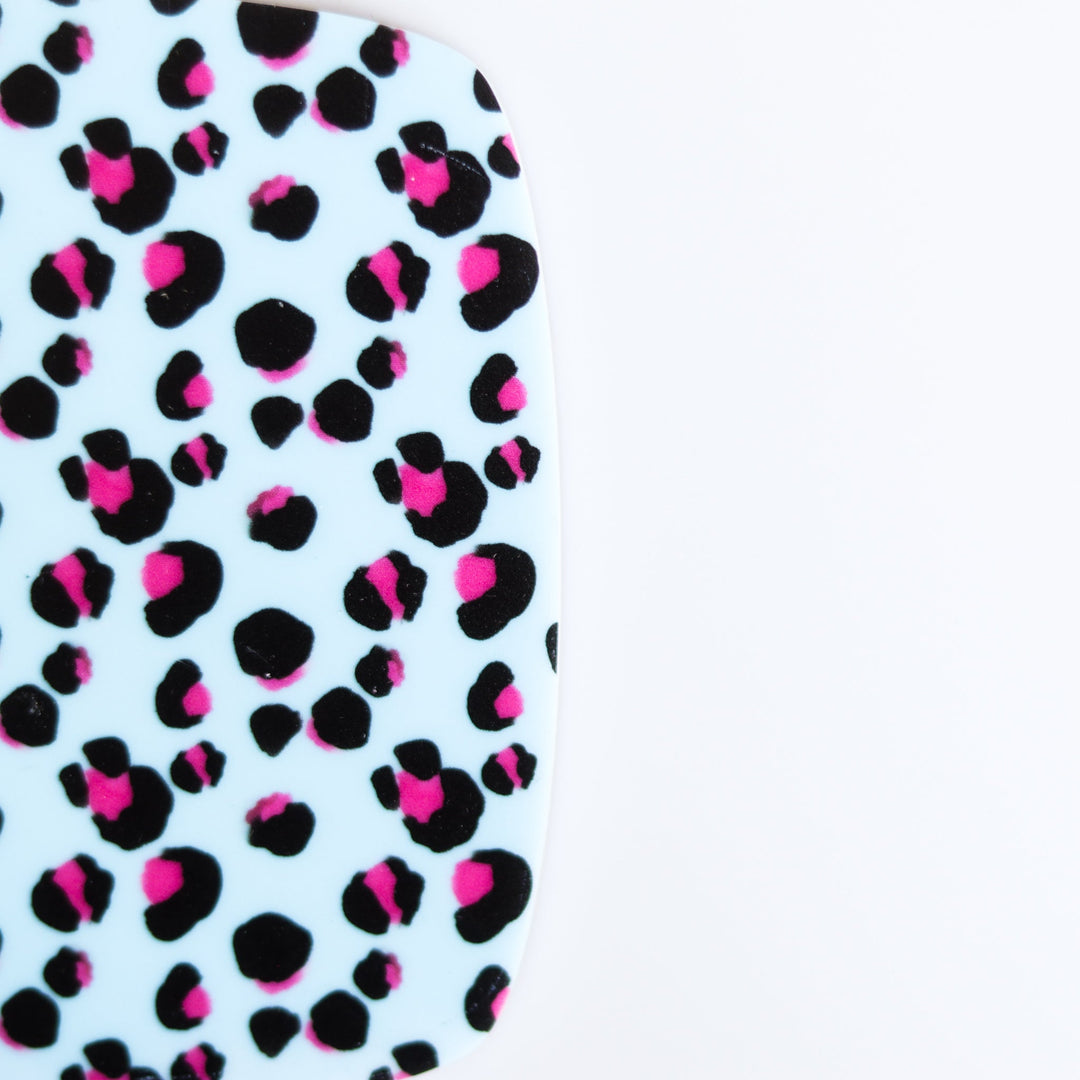 Carolina Blue & Hot Pink Leopard Acrylic Pattern Sheet - CMB Pattern Acrylic