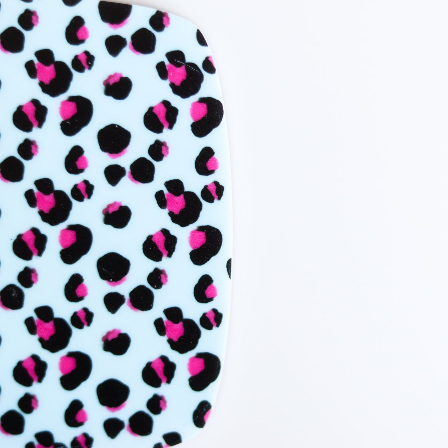 Carolina Blue & Hot Pink Leopard Acrylic Pattern Sheet - CMB Pattern Acrylic