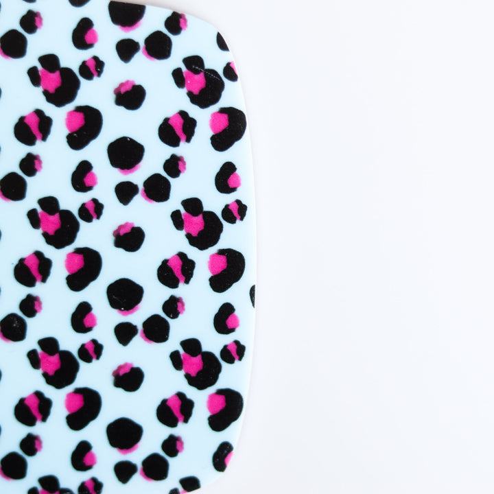 Carolina Blue & Hot Pink Leopard Acrylic Pattern Sheet - CMB Pattern Acrylic