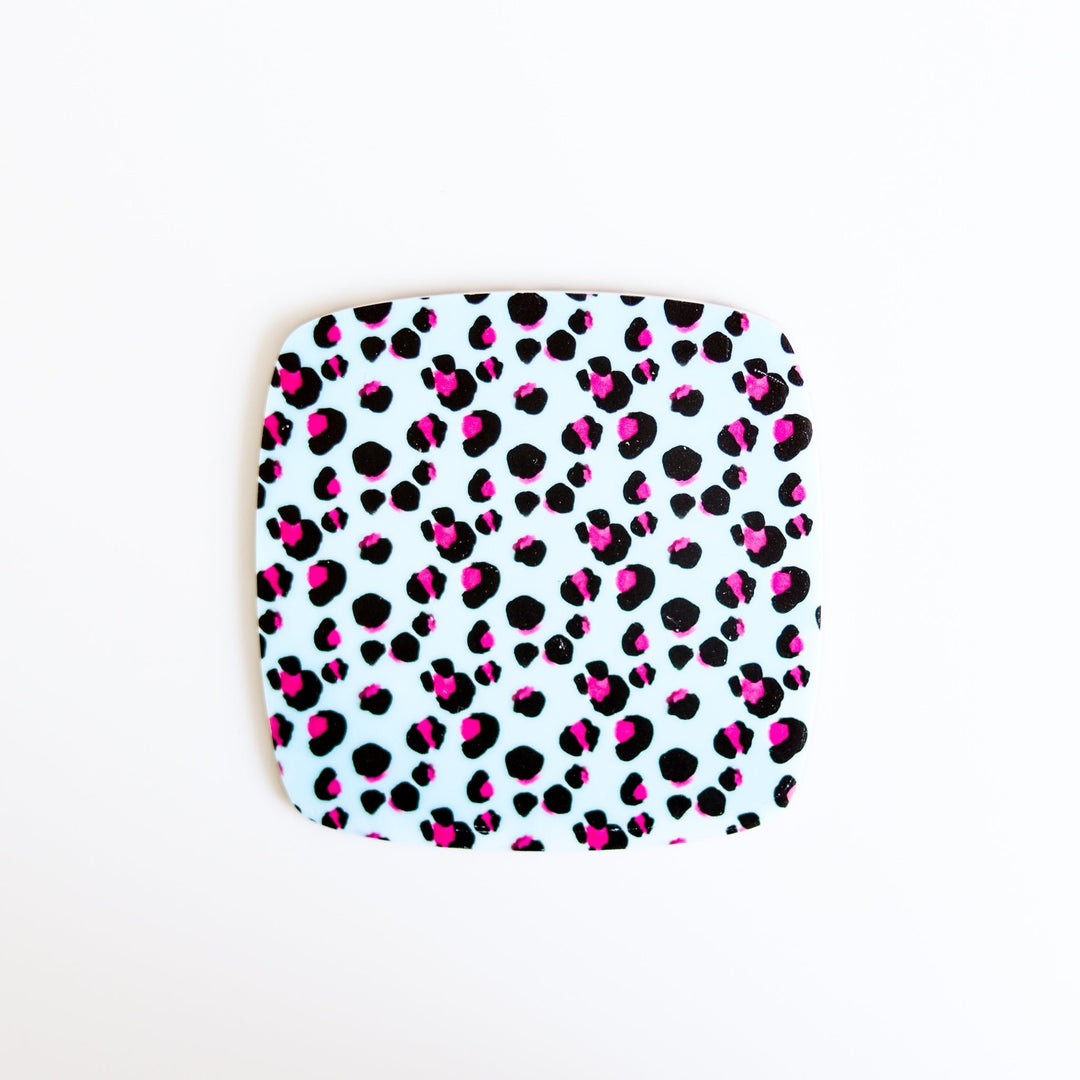 Carolina Blue & Hot Pink Leopard Acrylic Pattern Sheet - CMB Pattern Acrylic