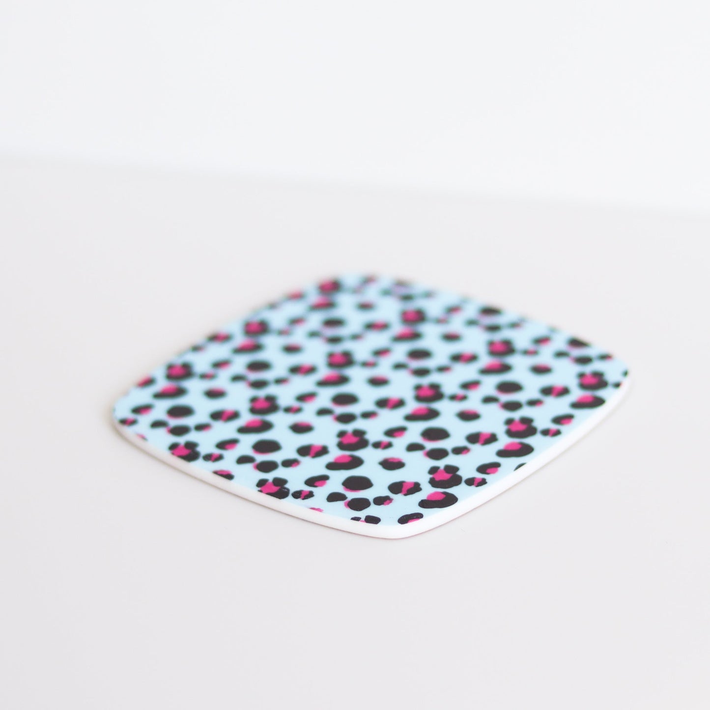 Carolina Blue & Hot Pink Leopard Acrylic Pattern Sheet - CMB Pattern Acrylic