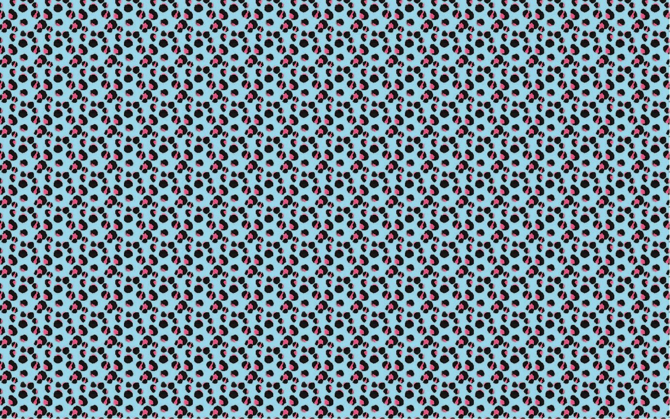 Carolina Blue & Hot Pink Leopard Pattern Sheet - CMB Pattern Acrylic