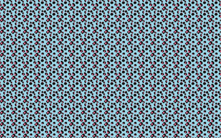 Carolina Blue & Hot Pink Leopard Pattern Sheet - CMB Pattern Acrylic