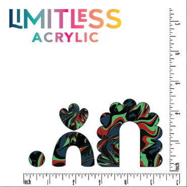 Christmas Marble Two Tone Pattern Acrylic Sheet - CMB Pattern Acrylic