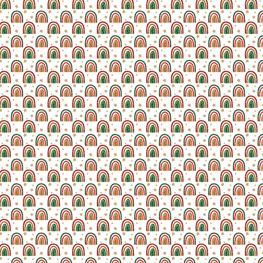 Christmas Rainbows Pattern Acrylic Sheets - CMB Pattern Acrylic