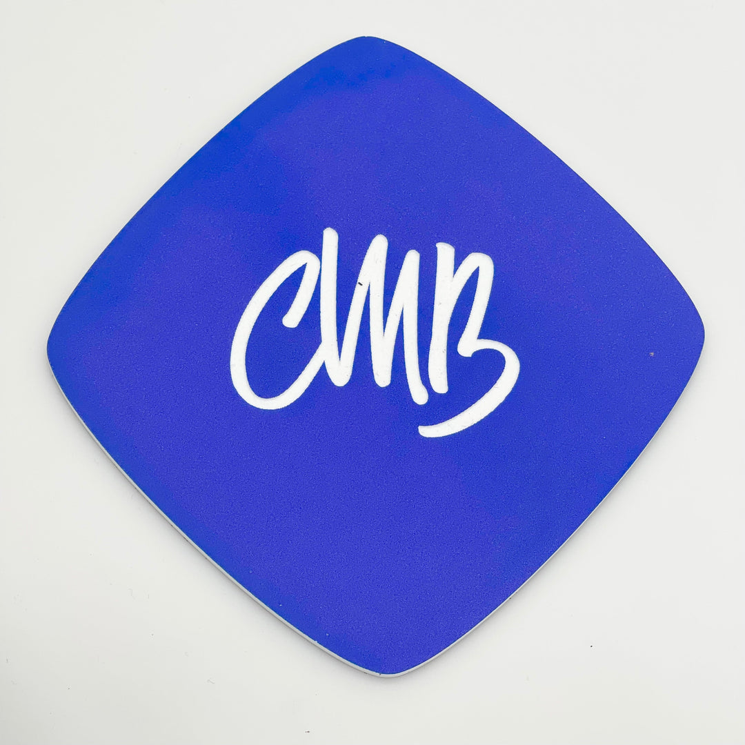 CMB Two Tone Printed Acrylic Blue Engraves White - CMB Pattern Acrylic