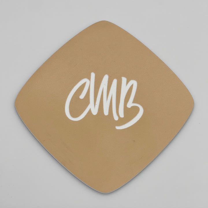 CMB Two Tone Printed Acrylic Camel Engraves White - CMB Pattern Acrylic