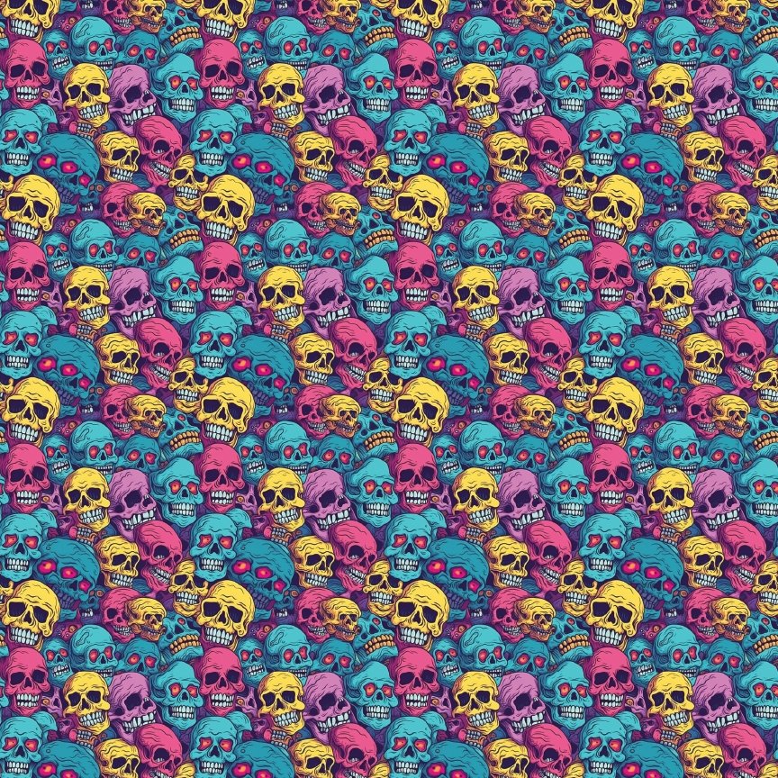 Colorful Skulls Pattern Acrylic Sheets - CMB Pattern Acrylic