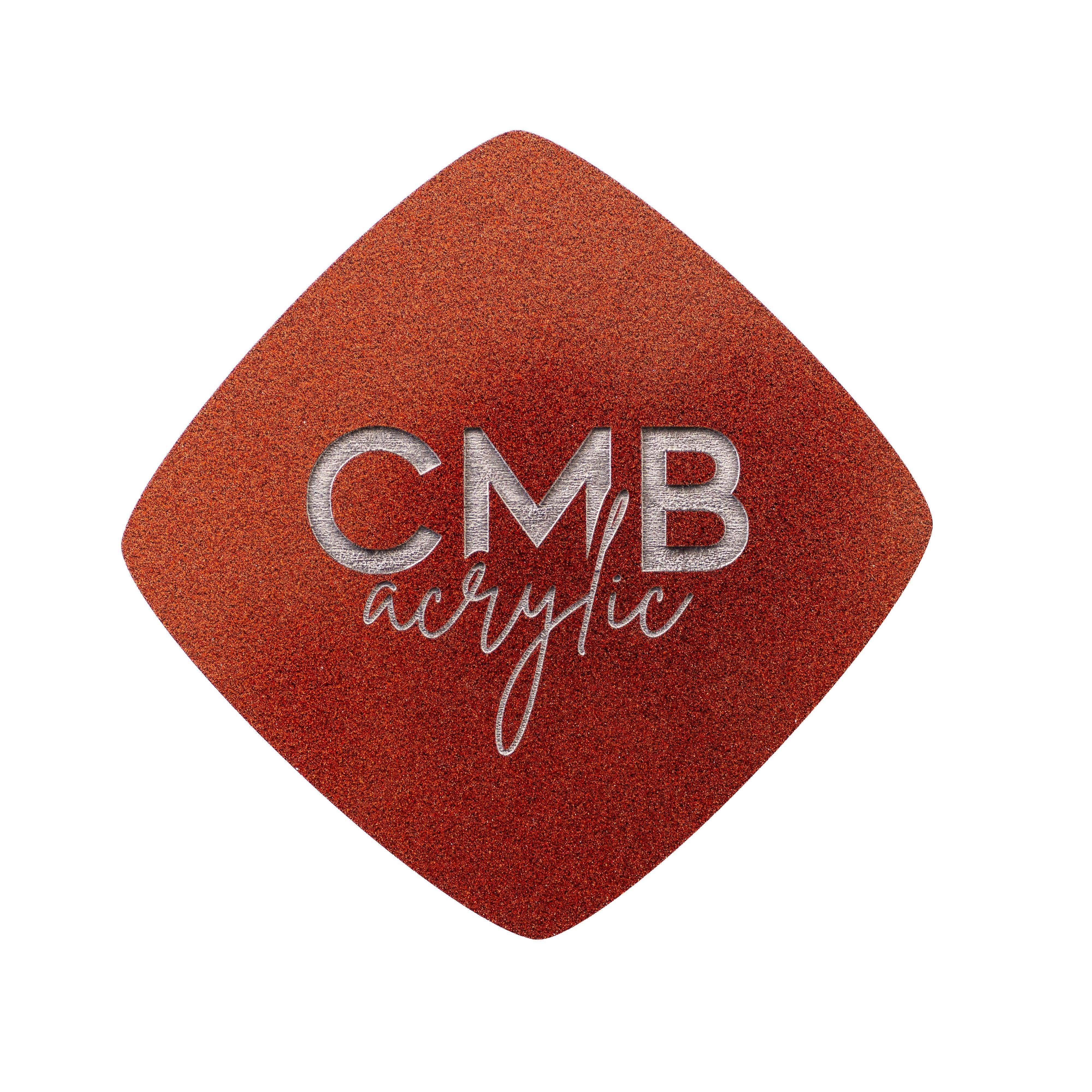 Copper Glitter Engraves Black Two Tone Cast Acrylic | Glitter Acrylic Sheet | CMB Acrylic