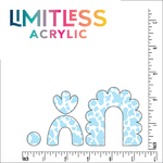 Cow Print- Baby Blue Pattern Acrylic Sheet - CMB Pattern Acrylic