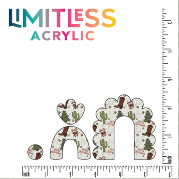 Cowboy Christmas Pattern Acrylic Sheet - CMB Pattern Acrylic