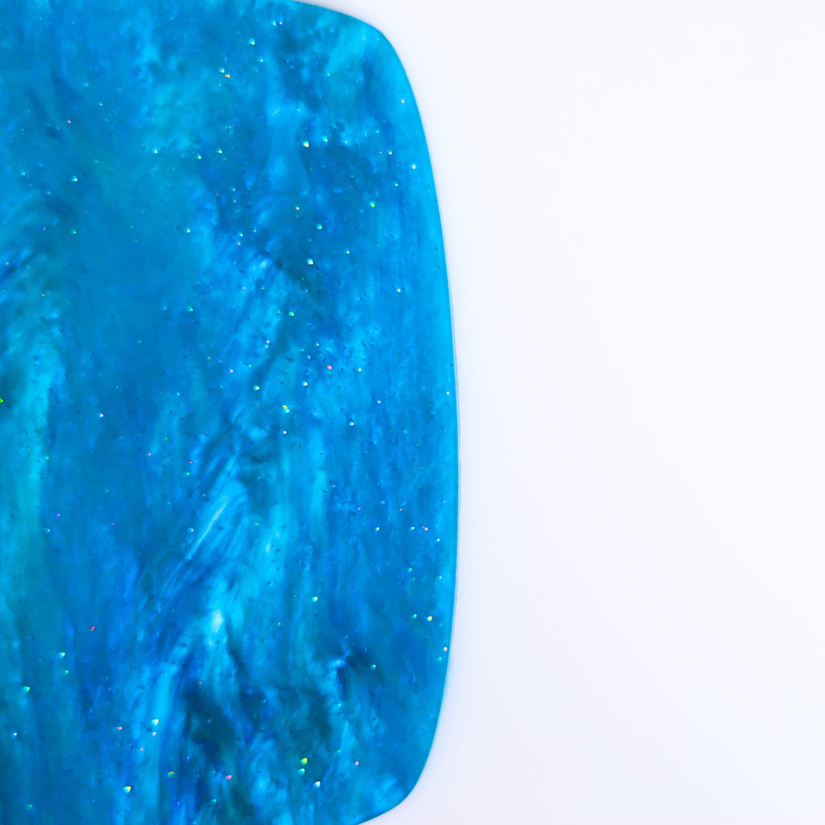 Cyan Blue Marbled Glitter Cast Acrylic | Marbled Acrylic Sheet | CMB Acrylic