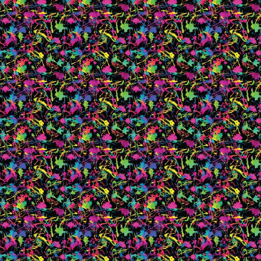 Dark Neon Paint Splatters Pattern Acrylic Sheets - CMB Pattern Acrylic