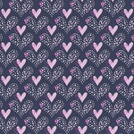 Dark Purple Doodle Hearts Pattern Acrylic Sheets - CMB Pattern Acrylic