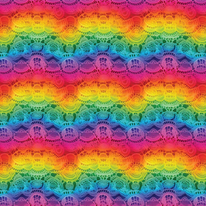 Dark Rainbow Lace Pattern Acrylic Sheets - CMB Pattern Acrylic