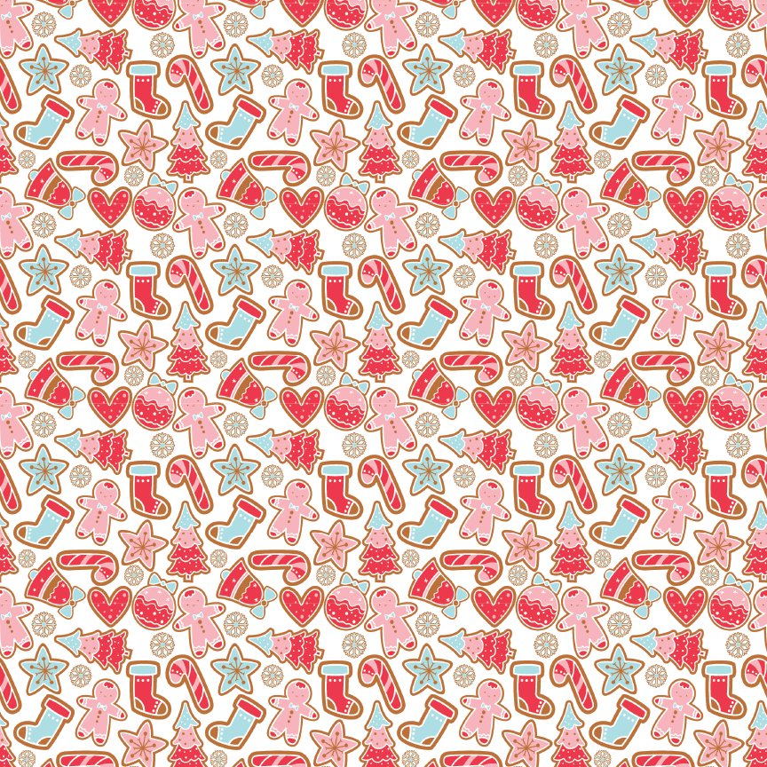 Decorated Christmas Cookies Pattern Acrylic Sheets - CMB Pattern Acrylic