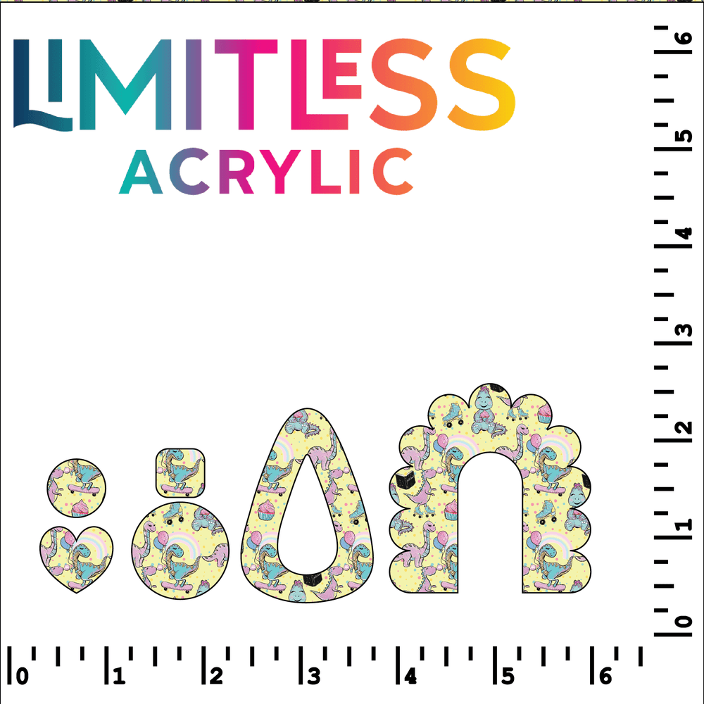 Dino Party Pattern Acrylic Sheets - CMB Pattern Acrylic