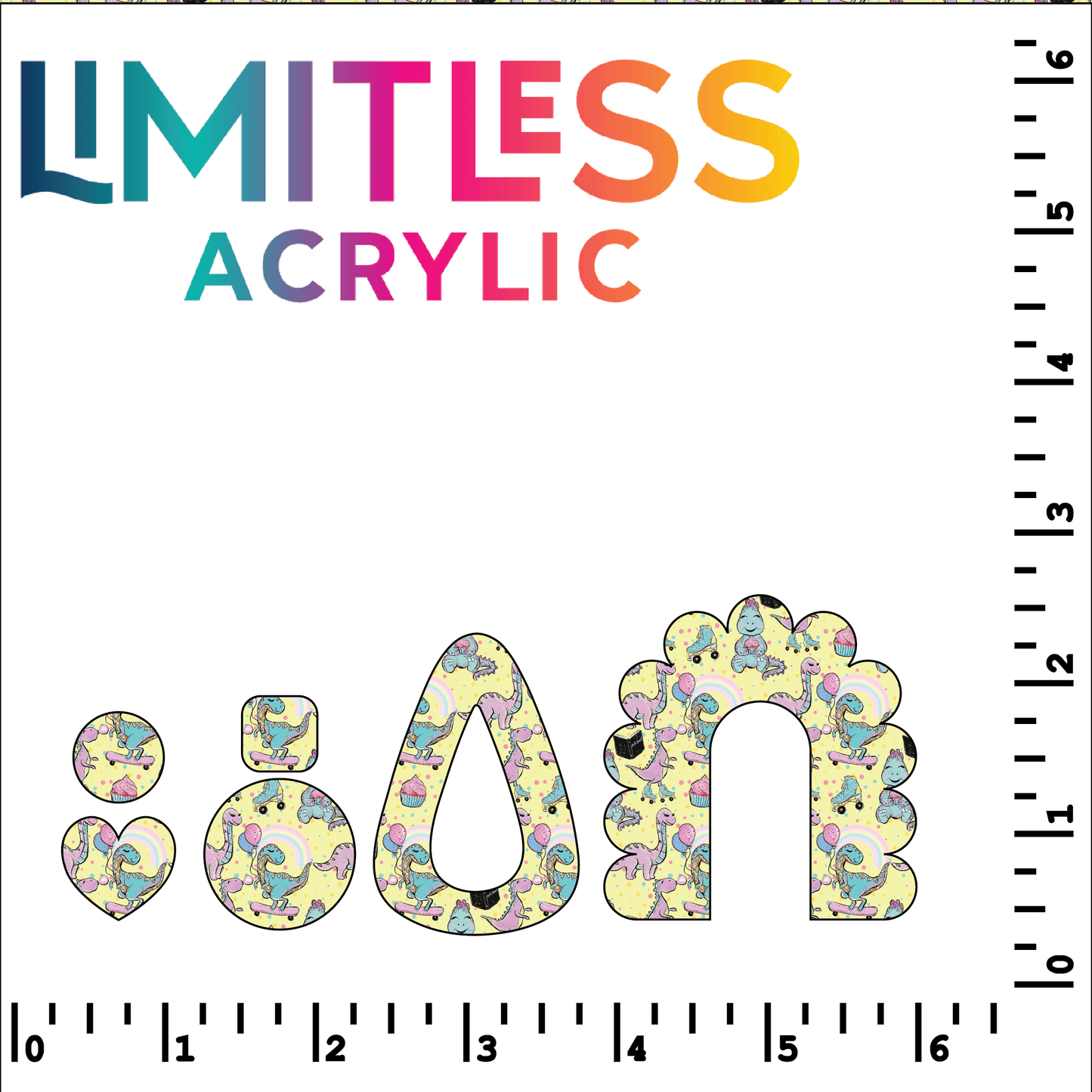 Dino Party Pattern Acrylic Sheets - CMB Pattern Acrylic