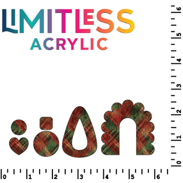 Distressed Christmas Plaids Pattern Acrylic Sheets - CMB Pattern Acrylic