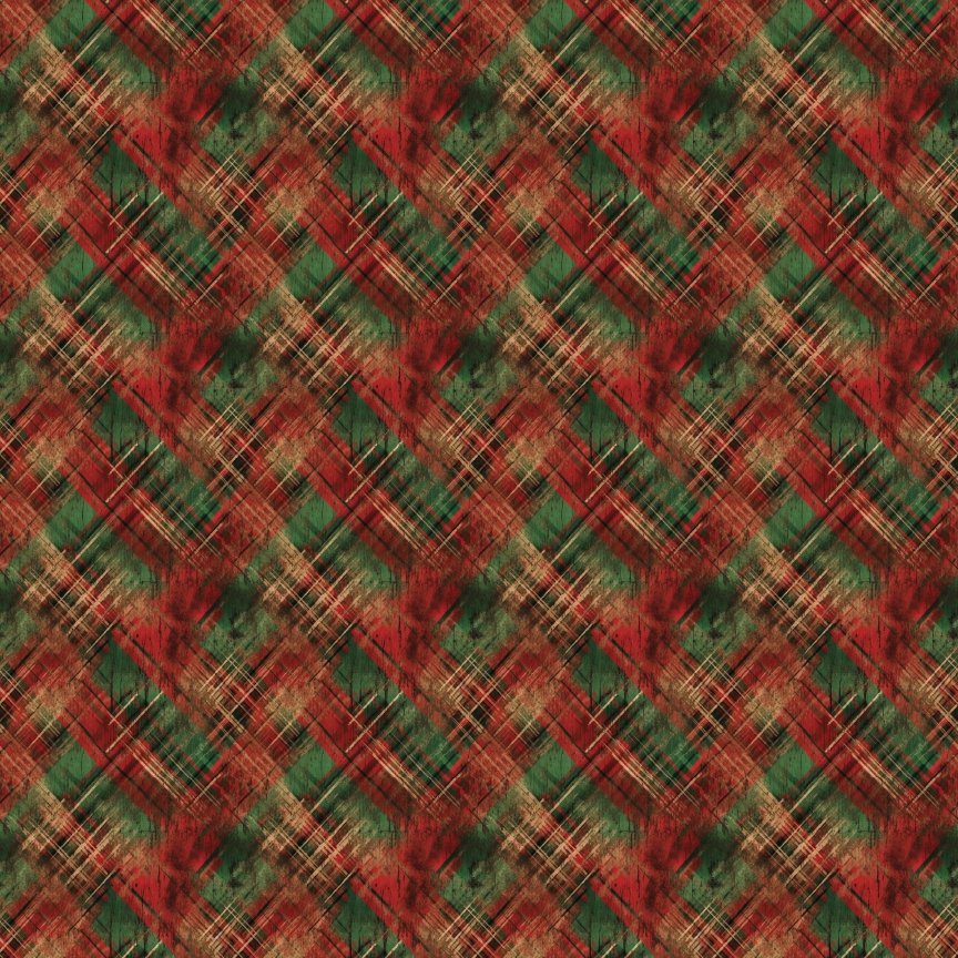 Distressed Christmas Plaids Pattern Acrylic Sheets - CMB Pattern Acrylic