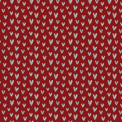 Dotted Hearts on Red Pattern Acrylic Sheets - CMB Pattern Acrylic