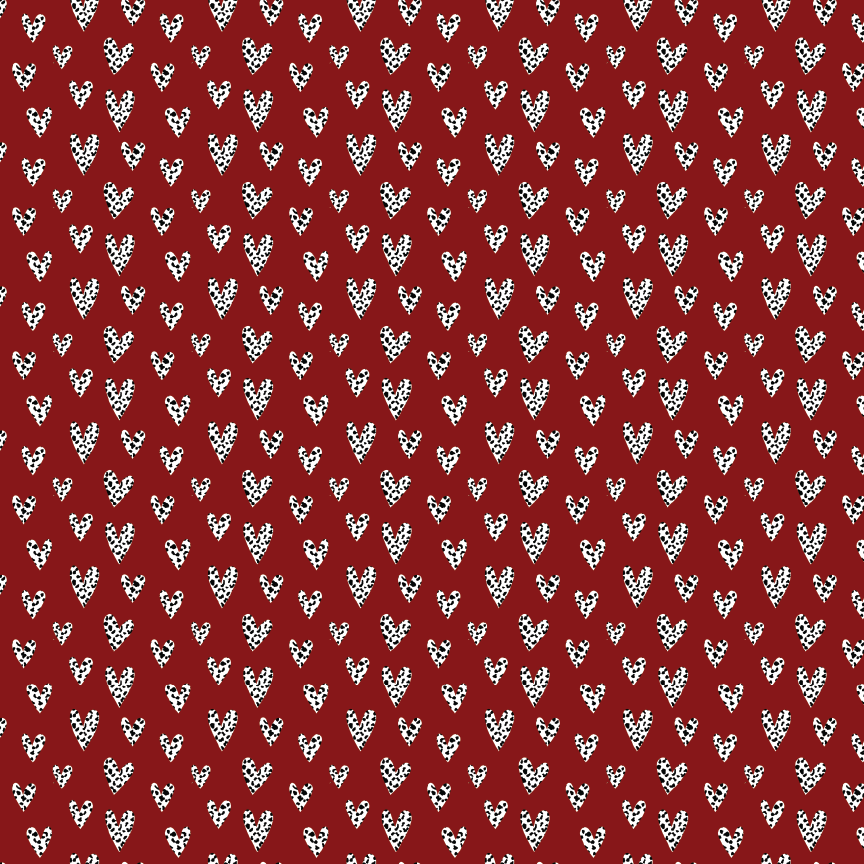 Dotted Hearts on Red Pattern Acrylic Sheets - CMB Pattern Acrylic