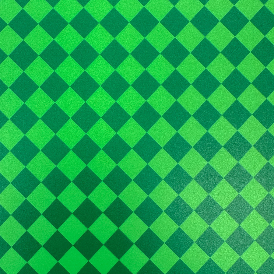 Double Green Argyle Pattern Acrylic Sheet - CMB Pattern Acrylic
